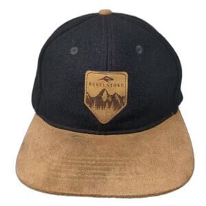 Locale Outdoor Snapback Hat Black Brown One Size Revelstoke Mountain Wool Blend